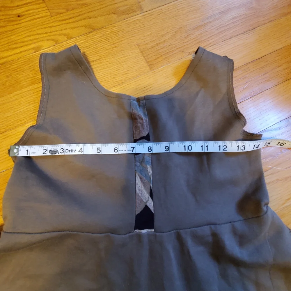 Unique Elegant Tan Sleeveless Baby Doll Dress By Wisdom Eye - Picture 6 of 11